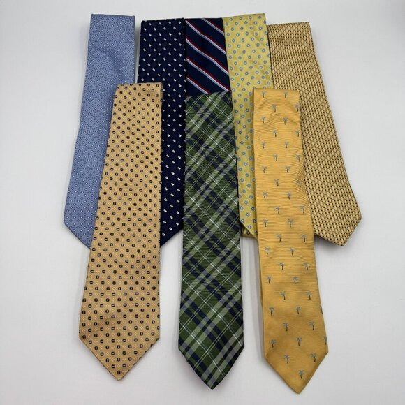 Tommy Hilfiger 100% Silk Assorted Pattern Eight-Tie Bundle Made In USA - Picture 1 of 10